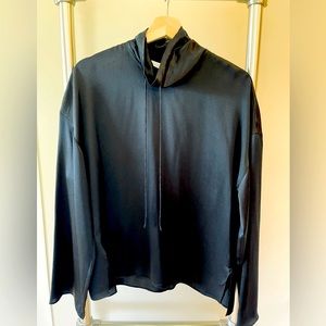 Vince | Navy Blue Silk Blouse